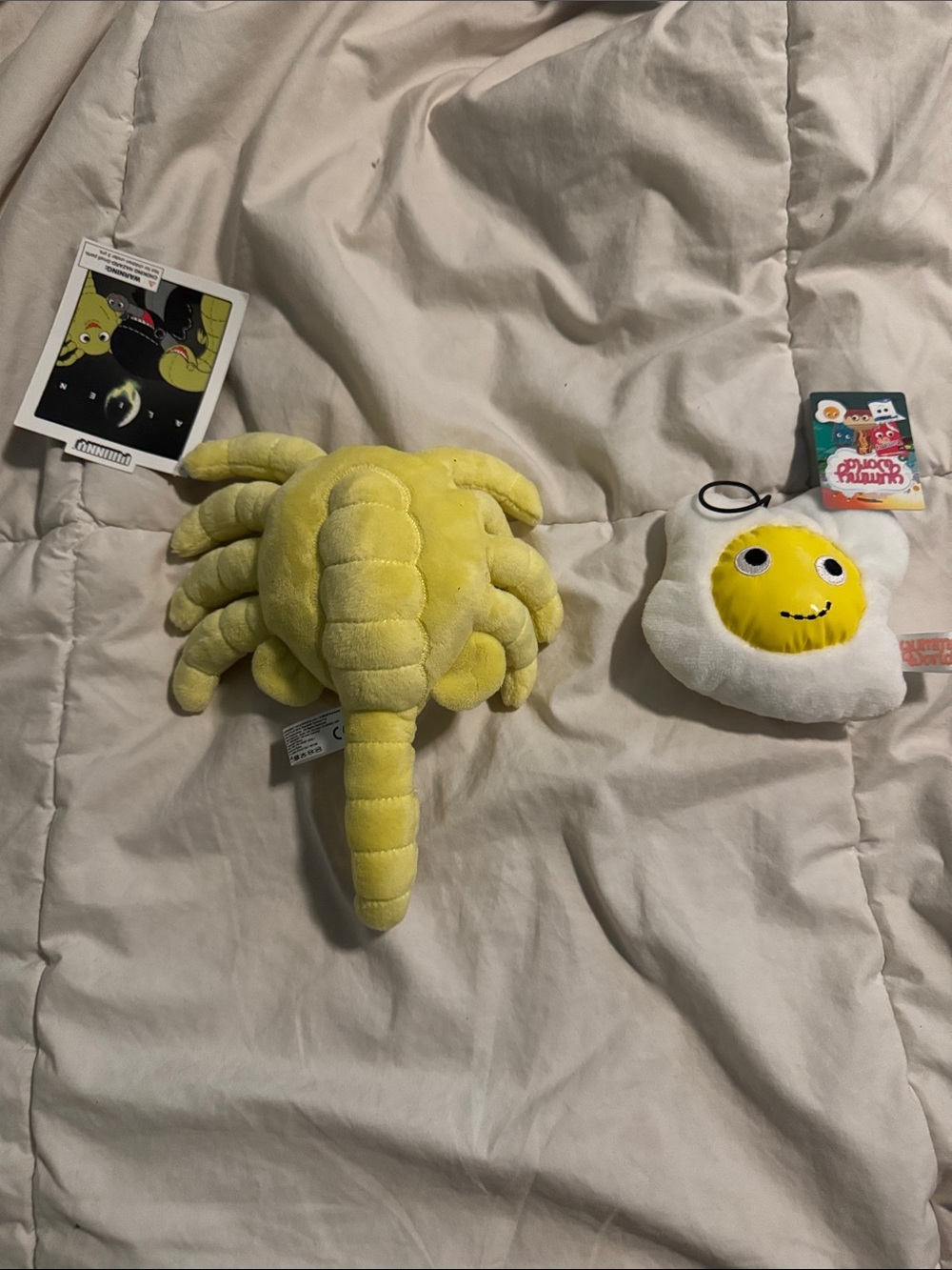 Kidorable White Plush 'Yummy World' Charm with Yellow Embroidery